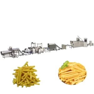 High-Yield Automated Fried Snack Production Line - Double Screw Salad Strips & Millet Crust Making Equipment