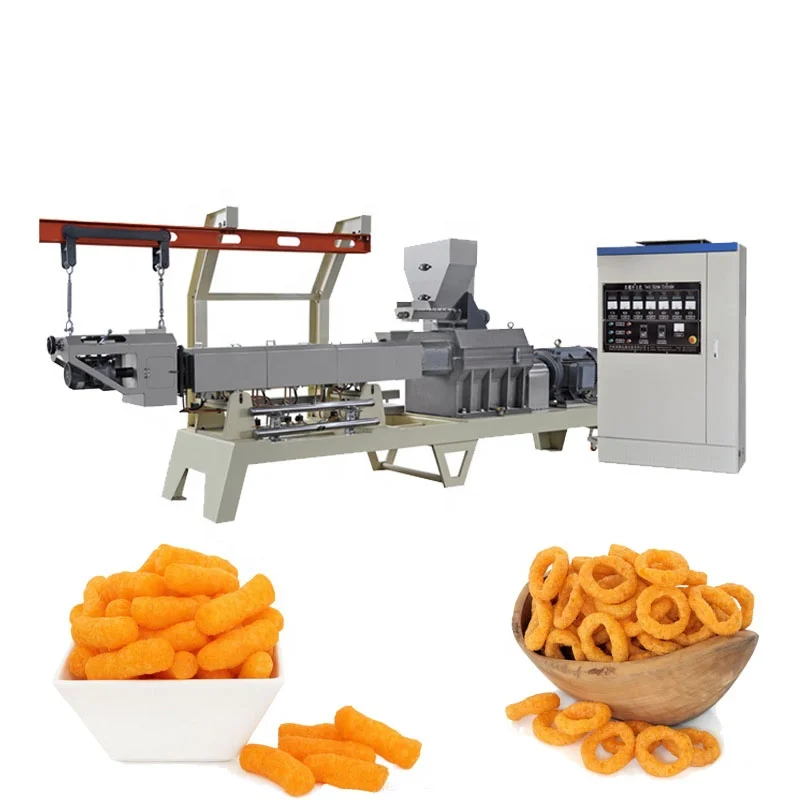 Small Scale Mini Corn Chips Making Machine Wheat Maize Puff Rice Corn Puff Making Machine