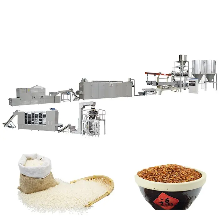 Instant Rice Extruder Fortified Artificial Rice Making Machine Production Line