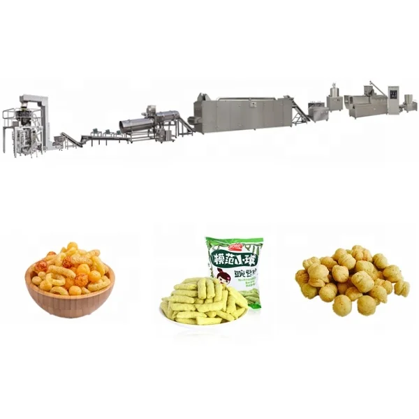 New Stainless Steel Twin Screw Extruder Plant for Corn Stick Puffed Snacks Making Machine
