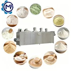 Small Scale MT Brand Automatic Baby Food Nutrition Powder Rice Flour Making Machine with 500kg/h Production Capacity PLC Control