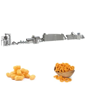 Electric Industrial Automatic Rice Puffing Food  Line Filling Snacks Machine